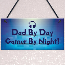 Red Ocean Novelty Gamer Gift For Dad Neon Effect Gaming Hanging Man Cave Sign - thumbnail 3