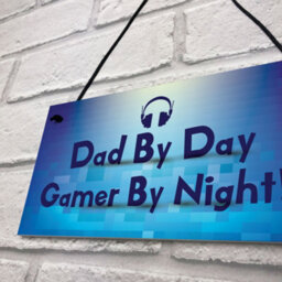 Red Ocean Novelty Gamer Gift For Dad Neon Effect Gaming Hanging Man Cave Sign - thumbnail 7