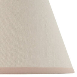 Luminosa Lighting Luminosa Higgledy Gloss Pink Clay Paint Table Lamp With Vintage White Fabric Ivy Shade 25Cm E14 - thumbnail 6