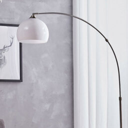 Darphe White Modern Arched Floor Lamp 60W,marble Base,height Adjustable 140 To 220Cm - thumbnail 4