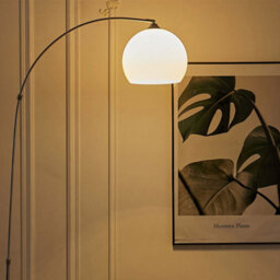 Darphe White Modern Arched Floor Lamp 60W,marble Base,height Adjustable 140 To 220Cm - thumbnail 3