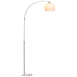 Darphe White Modern Arched Floor Lamp 60W,marble Base,height Adjustable 140 To 220Cm - thumbnail 7