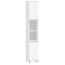 Berkfield 3 Piece Bathroom Cabinet Set White Engineered Wood - thumbnail 9
