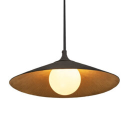 Industville Flume Pendant Light - 17 Inch, Brass & Black - thumbnail 4