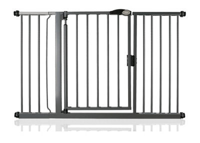 Safetots Pressure Fit Self Closing Stair Gate, 132.6Cm - 139.6Cm, Slate Grey, Auto Closing Baby Gate, Safety Barrier - image 1