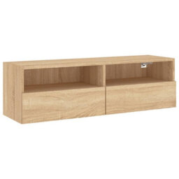Berkfield Tv Wall Cabinet Sonoma Oak 100X30X30 Cm Engineered Wood - thumbnail 2