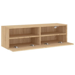 Berkfield Tv Wall Cabinet Sonoma Oak 100X30X30 Cm Engineered Wood - thumbnail 6