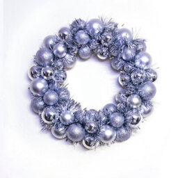 Christmas Tree World 33Cm Silver Shatterproof Bauble Wreath - thumbnail 2