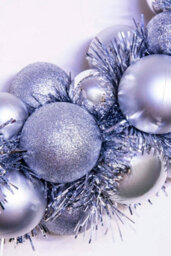 Christmas Tree World 33Cm Silver Shatterproof Bauble Wreath - thumbnail 6