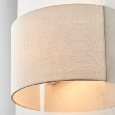 Anson Lighting Bottrel Wall Light Finished In Vintage White Linen - image 1