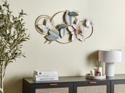 Beliani Wall Decor Flower Thorium Metal 44 Cm Multicolour - thumbnail 2