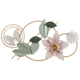 Beliani Wall Decor Flower Thorium Metal 44 Cm Multicolour - thumbnail 1