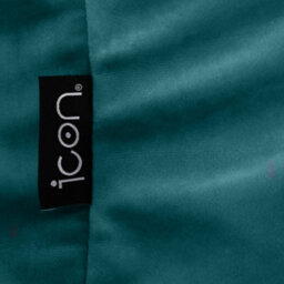 icon Sirena Scallop Chair Bean Bag And Footstool Teal Green Velvet Bean Bags - thumbnail 5