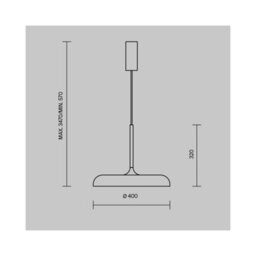 Luminosa Lighting Luminosa Gerhard Modern 40Cm Dome Pendant Ceiling Light Black 3000K 1200Lm - thumbnail 4