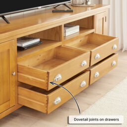 The Furniture Market Cheshire Oak Xxl Widescreen Tv Unit Stand Up To 100 Tv Size - thumbnail 5