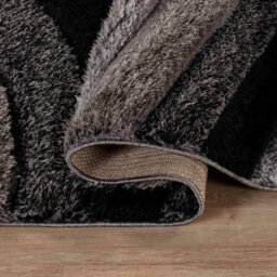 Modern Soft Waves Shimmer Shaggy Area Rugs Grey 60X220 Cm - thumbnail 5