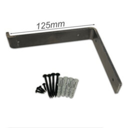 MKGT 4 Pcs Heavy Duty Shelf Brackets Industrial Steel For Wall Mounted Diy Floating Shelving(Raw Steel, 125mm Down) - thumbnail 2
