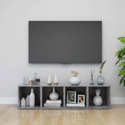 Walplus Tv Cabinets 4 Pcs Concrete Grey 37X35X37 Cm Engineered Wood - thumbnail 1