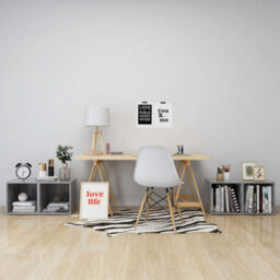 Walplus Tv Cabinets 4 Pcs Concrete Grey 37X35X37 Cm Engineered Wood - thumbnail 6
