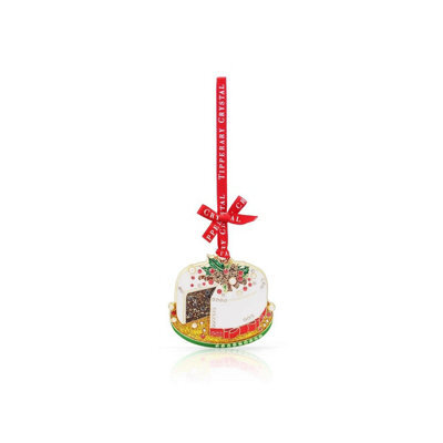 Tipperary Crystal Sparkle Hanging Christmas Cake Ornament, Red Ribbon, Gift Box - image 1