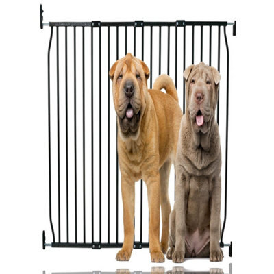Bettacare Extra Tall Eco Screw Fit Pet Gate, Black, 130Cm - 140Cm, Extra Tall Gate 100Cm In Height, Screw Fitted Dog Gate - image 1