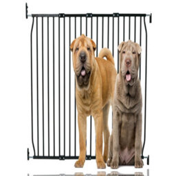 Bettacare Extra Tall Eco Screw Fit Pet Gate, Black, 130Cm - 140Cm, Extra Tall Gate 100Cm In Height, Screw Fitted Dog Gate - thumbnail 1
