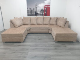 Stratus Interiors Easton Large U Shaped Sofa Soft Velvet Fabric - Doorstep Delivery Only No Assembly - 190 Cm X 310 Cm X 190 Cm - thumbnail 4
