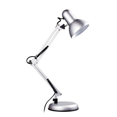 Orsina Effortlessly Positioning Of Silver Grey Desk Lamp, Modern And Timeless Design Modern Bedside Table Light - image 1