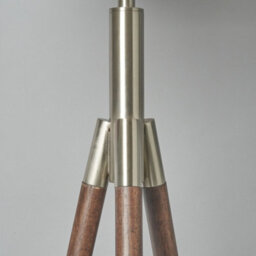 Litecraft Colson Dark Brown Wooden Tripod Floor Lamp - thumbnail 5