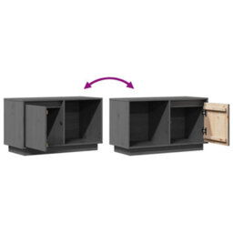 Vidaxl Tv Cabinet Grey 74X35X44 Cm Solid Wood Pine Tv Cabinets - thumbnail 8