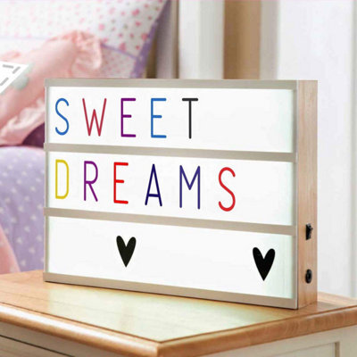 18 Led Cinematic Light Box A4 Letter Messages Light Box Board Containing 96 Letters And Numbers Personalised Message Light Box