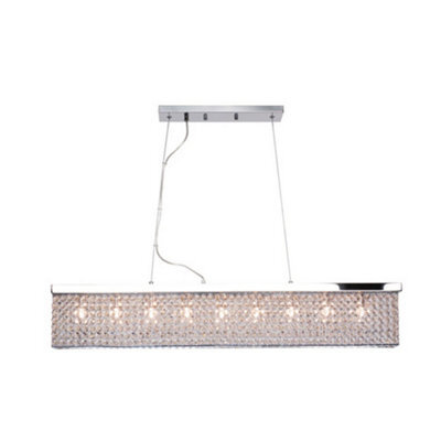 Luminosa Lighting Luminosa Treasure Straight Bar Pendant Ceiling Light Chrome