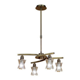 Luminosa Lighting Luminosa Alaska Pendant Convertible To Semi Flush 4 Light L1/sgu10, Antique Brass - thumbnail 1