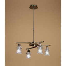 Luminosa Lighting Luminosa Alaska Pendant Convertible To Semi Flush 4 Light L1/sgu10, Antique Brass - thumbnail 2