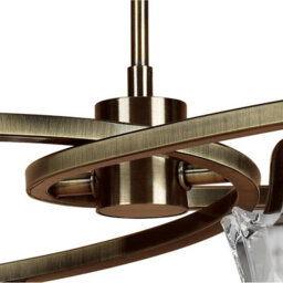 Luminosa Lighting Luminosa Alaska Pendant Convertible To Semi Flush 4 Light L1/sgu10, Antique Brass - thumbnail 5