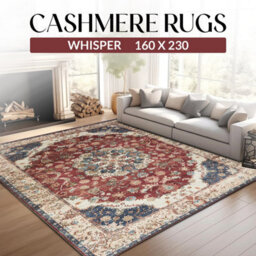 Ameha Modern Large Area Rug Whisper Cashmere Hallway Carpets Kitchen Mat Indoor Outdoor Rugs Living Room 160 X 230 Cm Red Floral - thumbnail 1
