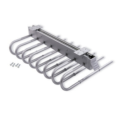 Emuca Pull-Out Trouser Rack, Left, Silver Painted, Steel And Plastic - image 1