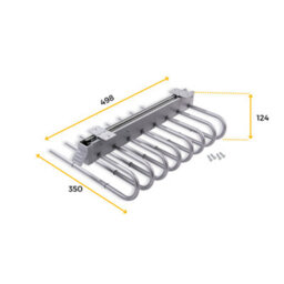 Emuca Pull-Out Trouser Rack, Left, Silver Painted, Steel And Plastic - thumbnail 5