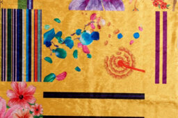 2 Seater Sofa Loveseat In Gold Patchwork Fabric - thumbnail 7