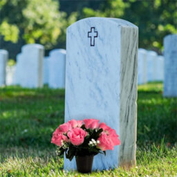 Pack Of 2-Grave Flower Pot Artificial Pink 12 Head Memorial Decor Flowers - thumbnail 3