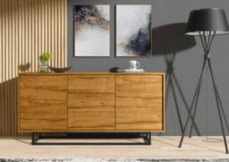 Vista Loft Sideboard 140Cm Industrial Dark Oak - Creative Furniture - thumbnail 2