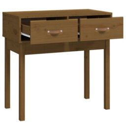 Berkfield Console Table Honey Brown 76.5X40X75 Cm Solid Wood Pine - thumbnail 4