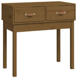 Berkfield Console Table Honey Brown 76.5X40X75 Cm Solid Wood Pine - thumbnail 2