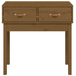 Berkfield Console Table Honey Brown 76.5X40X75 Cm Solid Wood Pine - thumbnail 3