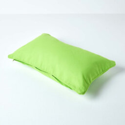 Homescapes Cotton Plain Green Rectangular Cushion Cover, 30 X 50 Cm - thumbnail 3