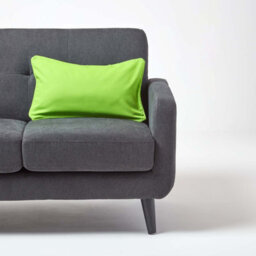 Homescapes Cotton Plain Green Rectangular Cushion Cover, 30 X 50 Cm - thumbnail 4