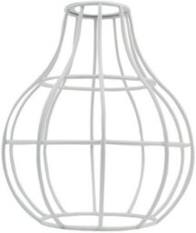 2 Pack Of White Modern Easy Fit Metal Wire Cage Pendant Lighting Ceiling Light Shade Indoor Pendant Light Shade Lamp Shade(2 Pack) - thumbnail 5