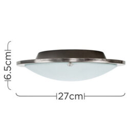Valuelights Cymbal Modern Bezel Chrome And Frosted Opal White Glass Flush Round Disc Ceiling Light Fitting - thumbnail 6