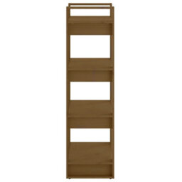 Berkfield Book Cabinet/room Divider Honey Brown 60X35X125 Cm Solid Wood - thumbnail 4