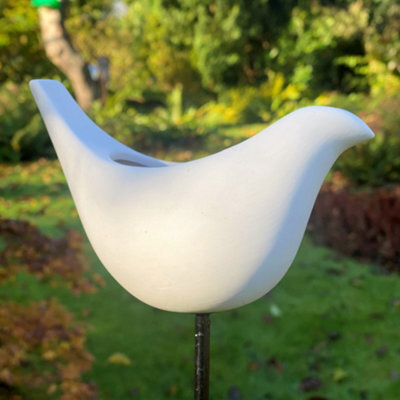GardenSkill Ceramic Garden Wild Bird Seed Feeder With Mounting Ground Pole - Large - image 1